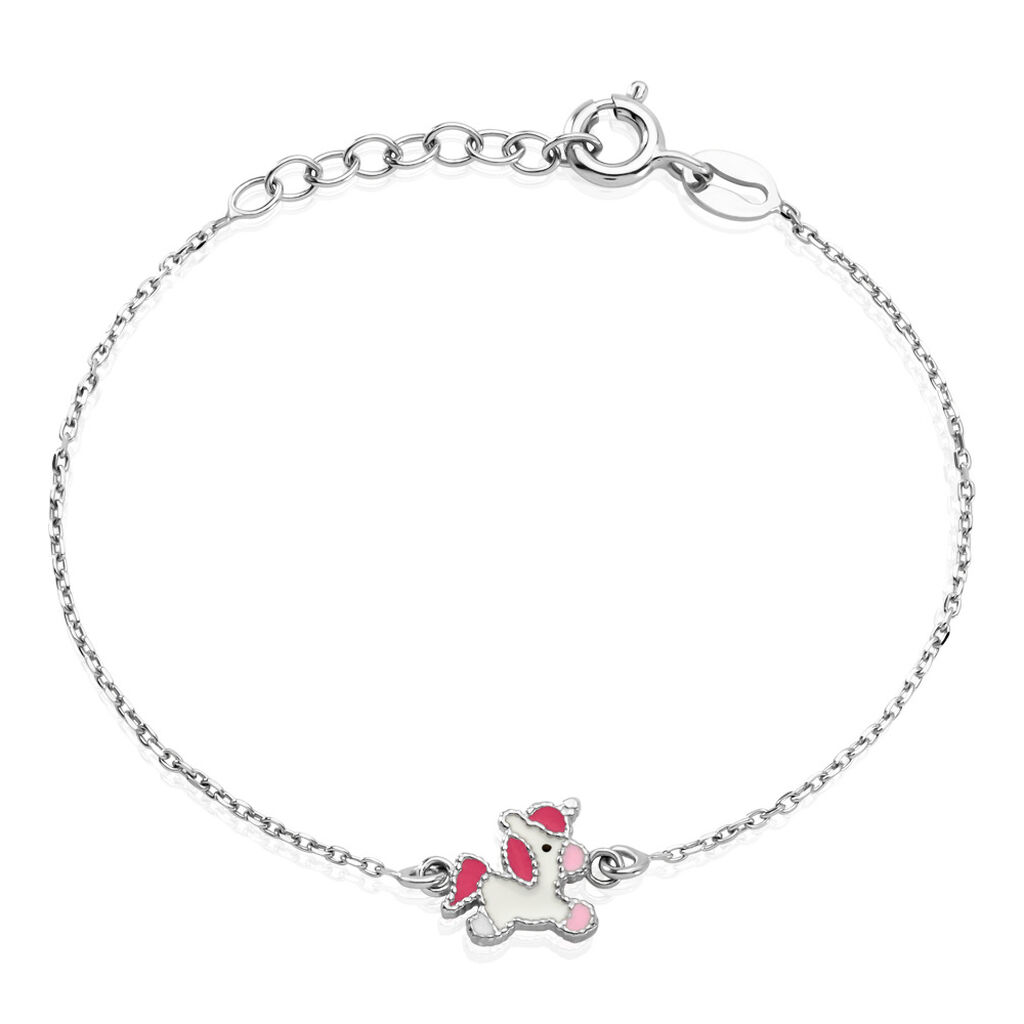 🦚 UNICORN Kinder Armband Silber 925 Einhorn B 1 mm, Armband ohne Stein