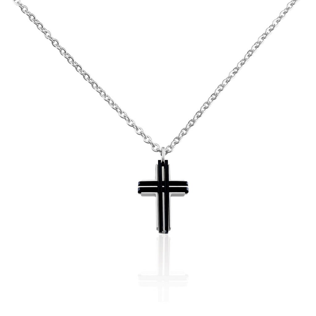 🦚 OV OMER Herren Collier Edelstahl Bicolor B 4 mm, Collier ohne Stein