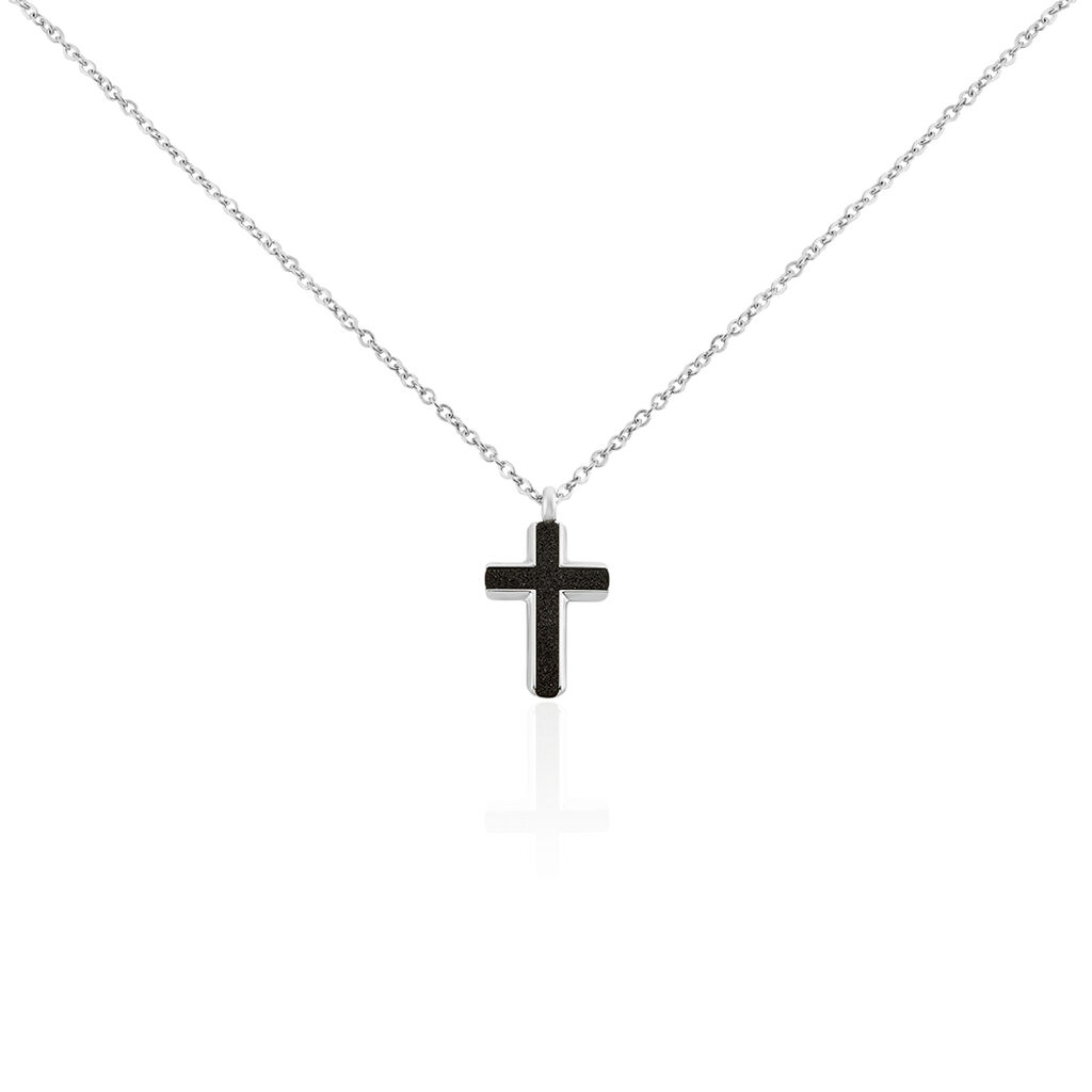 🦚 MOLETEE Herren Collier Edelstahl Religiöses Kreuz, Collier ohne Stein
