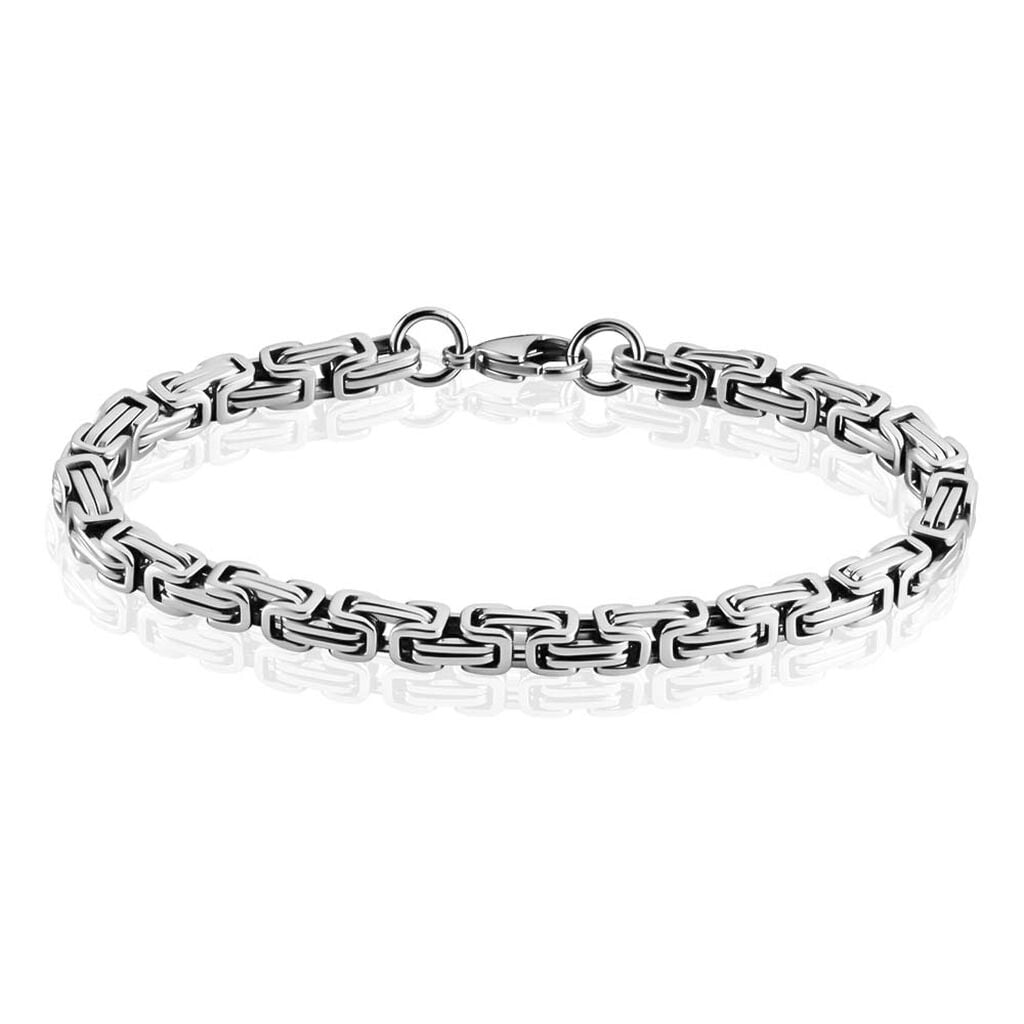 🦚 TILL Herren Armkette Edelstahl B 4,5 mm, Armband ohne Stein