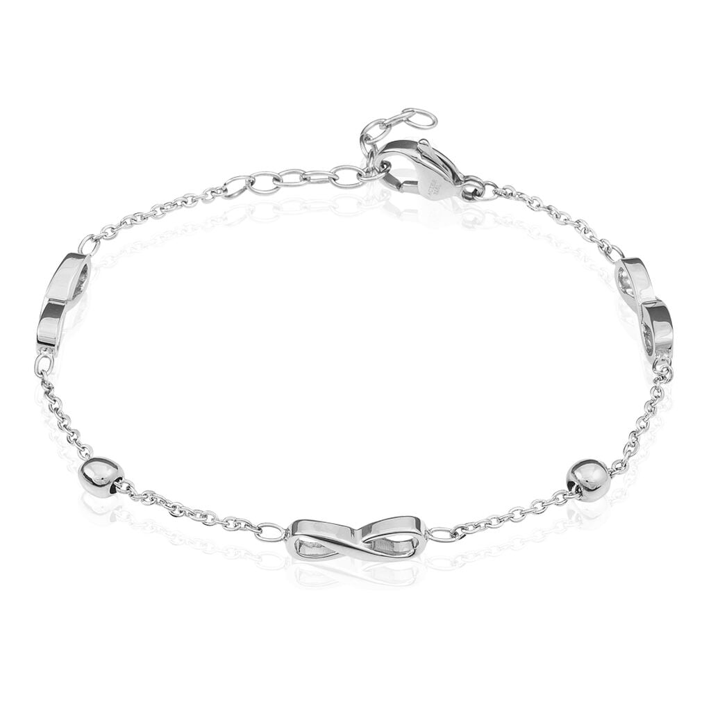🦚 DALAL Damen Armband Edelstahl Unendlichkeit, Armband ohne Stein