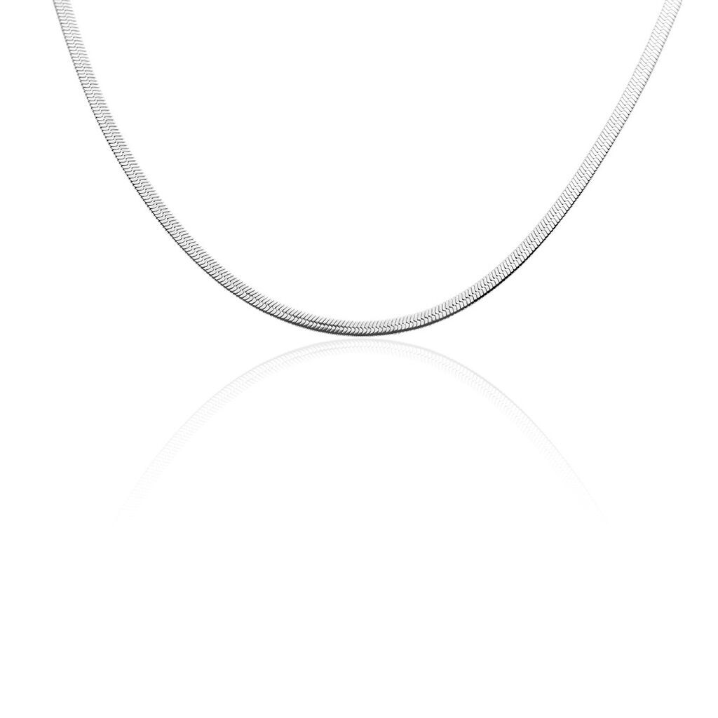 🦚 PALOMA Damen Collier Edelstahl B 4 mm, Collier ohne Stein