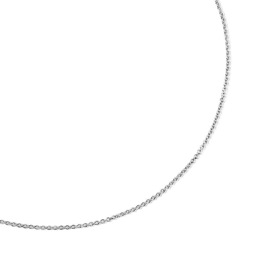 🦚 Unisex Kette Weißgold 585 (14 Karat), Kette ohne Stein