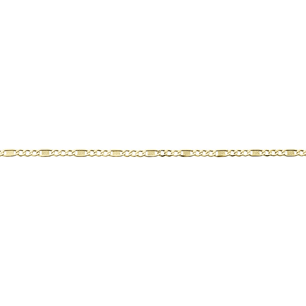 🦚 FIGARO 1/3 Unisex Kette Gold 375 (9 Karat) B 3,8 mm, Kette ohne Stein