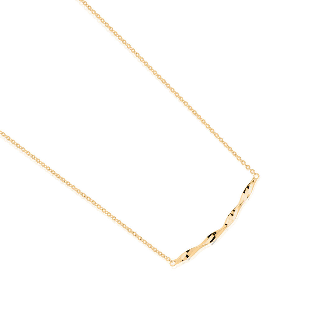 🦚 Jutui 1 Damen Collier Gold 585 (14 Karat), Collier ohne Stein