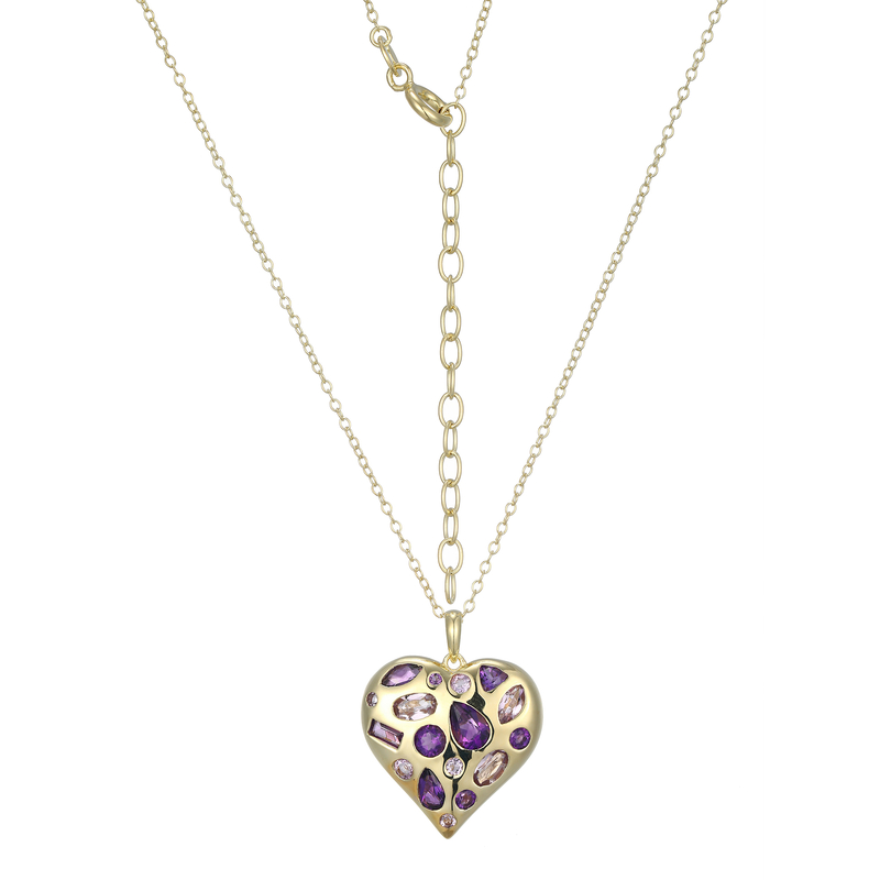 Amethyst-Silberhalskette (Adela Silber)