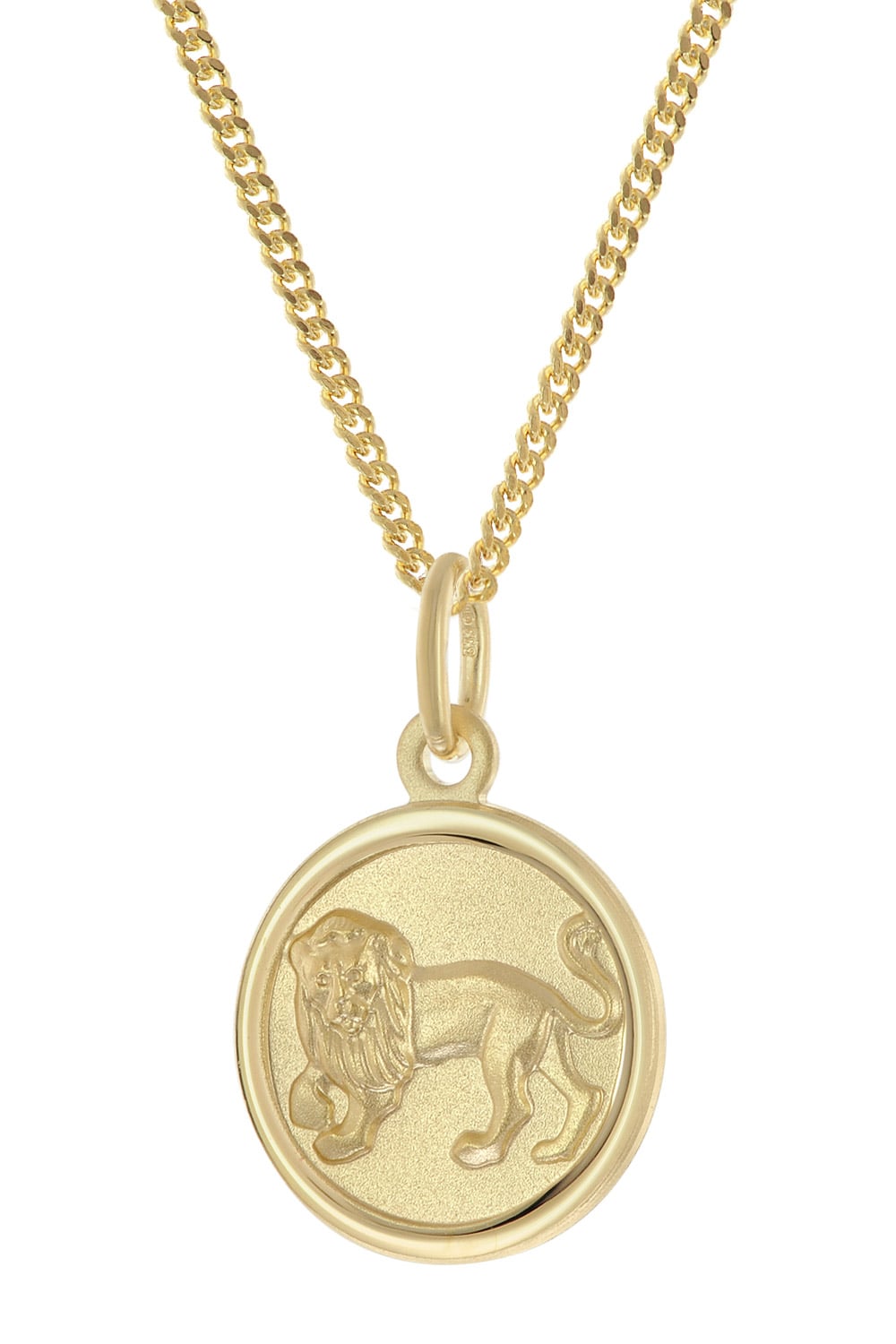trendor 28468-08 Kinder Sternzeichen Löwe Gold 333 mit vergoldeter Kette