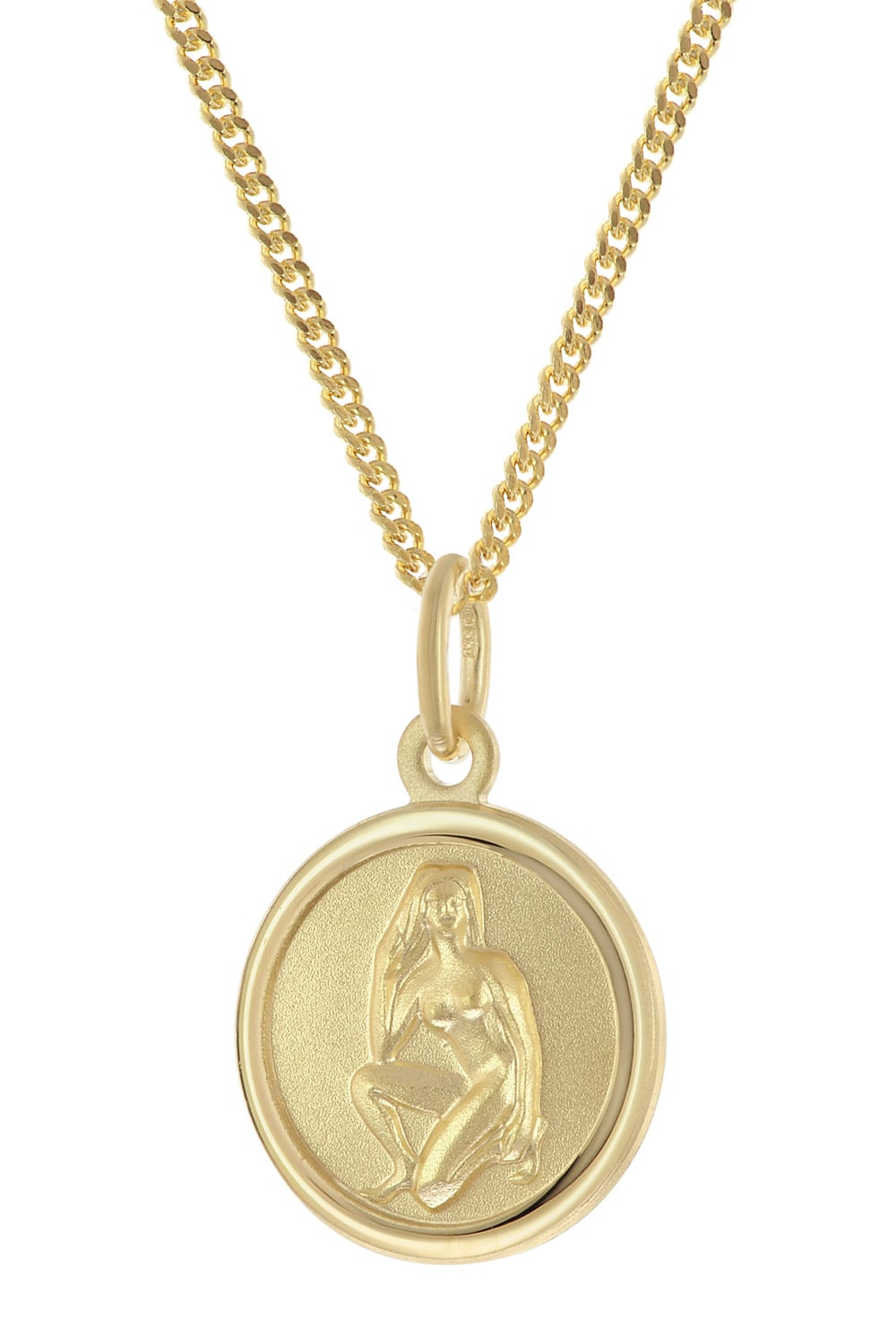 trendor 28468-09 Kinder Sternzeichen Jungfrau Gold 333 mit vergoldeter Kette