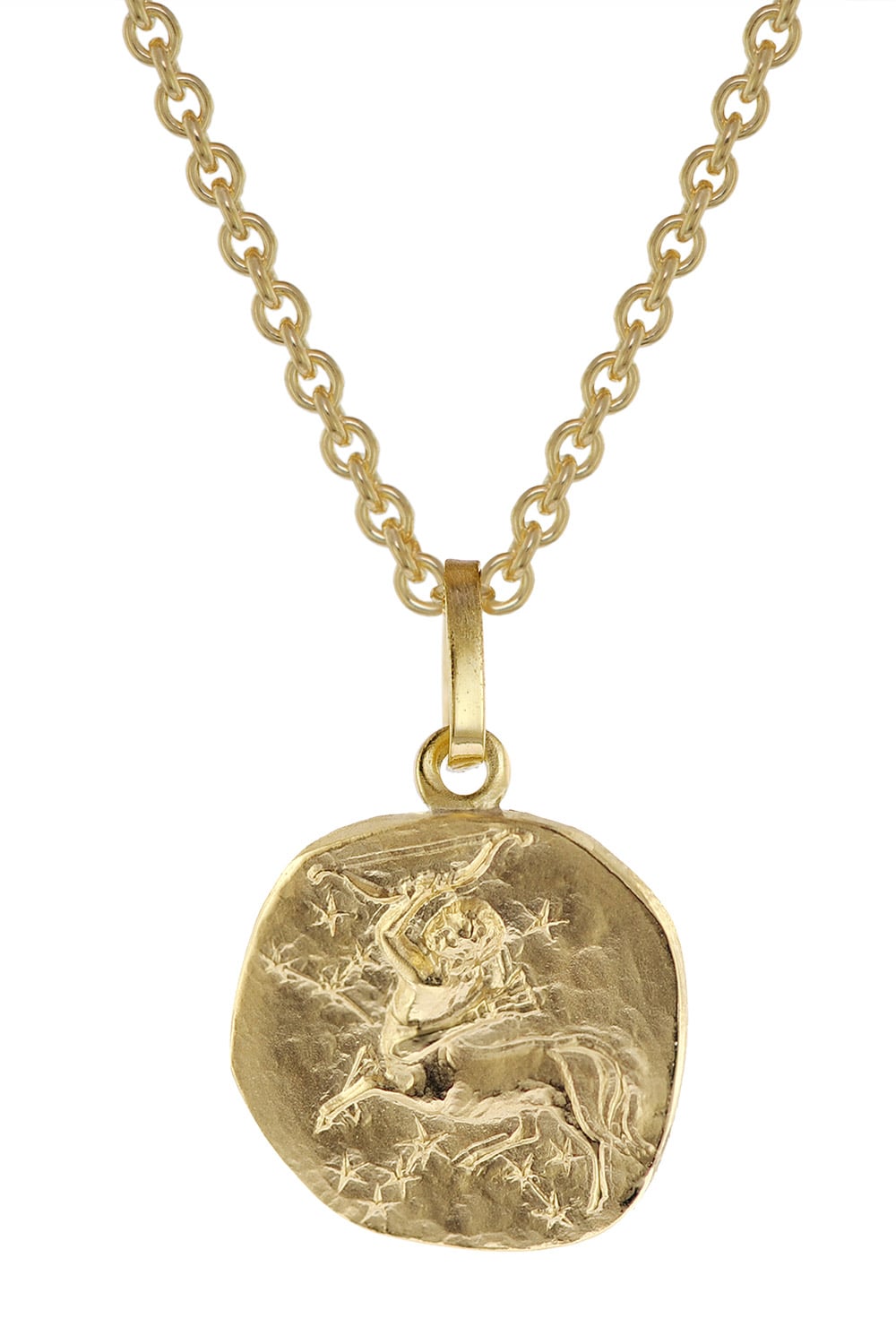 trendor 75905-12 Sternzeichen für Kinder Schütze Gold 333 Anhänger + Halskette