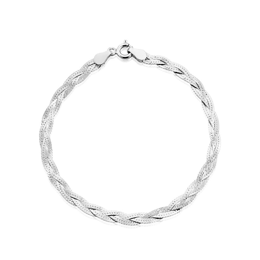 🦚 AUBRIE Damen Armkette Silber Silber 925 B 3,45 mm, Armkette ohne Stein