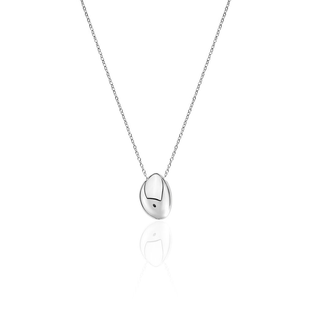 🦚 ELANI Damen Collier Silber 925 Oval, Collier ohne Stein