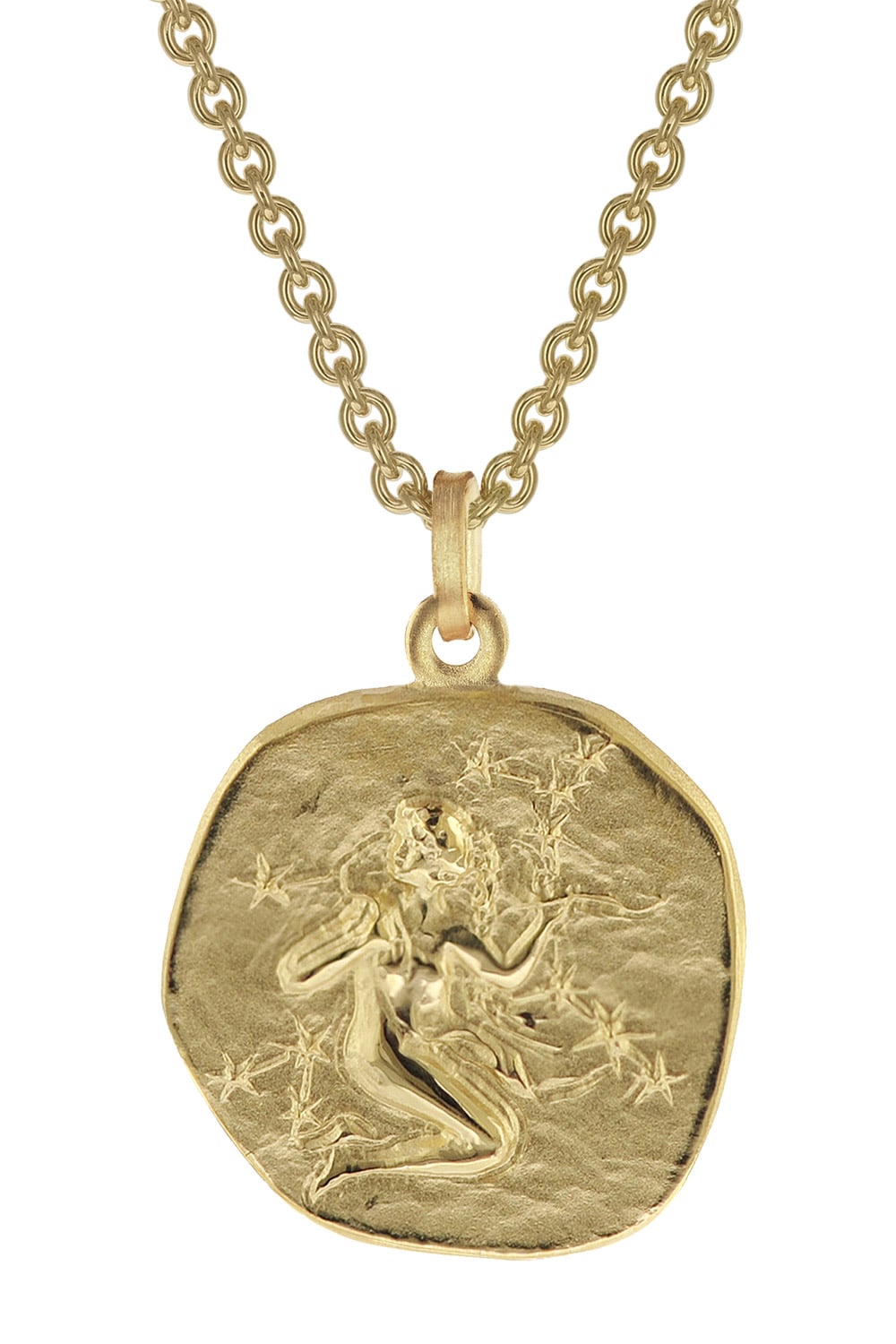 trendor 39070-09 Jungfrau Sternzeichen Ø 20 mm Herrenkette Gold auf Silber