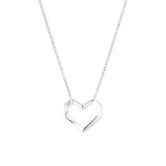 🦚 925er Silber Kette Herz für Damen mit Zirkonia