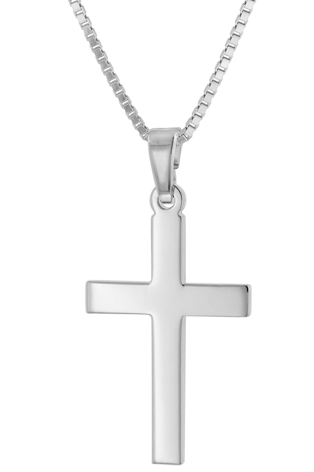 trendor 41125 Kreuz-Anhänger für Damen und Herren 925 Silber mit Halskette