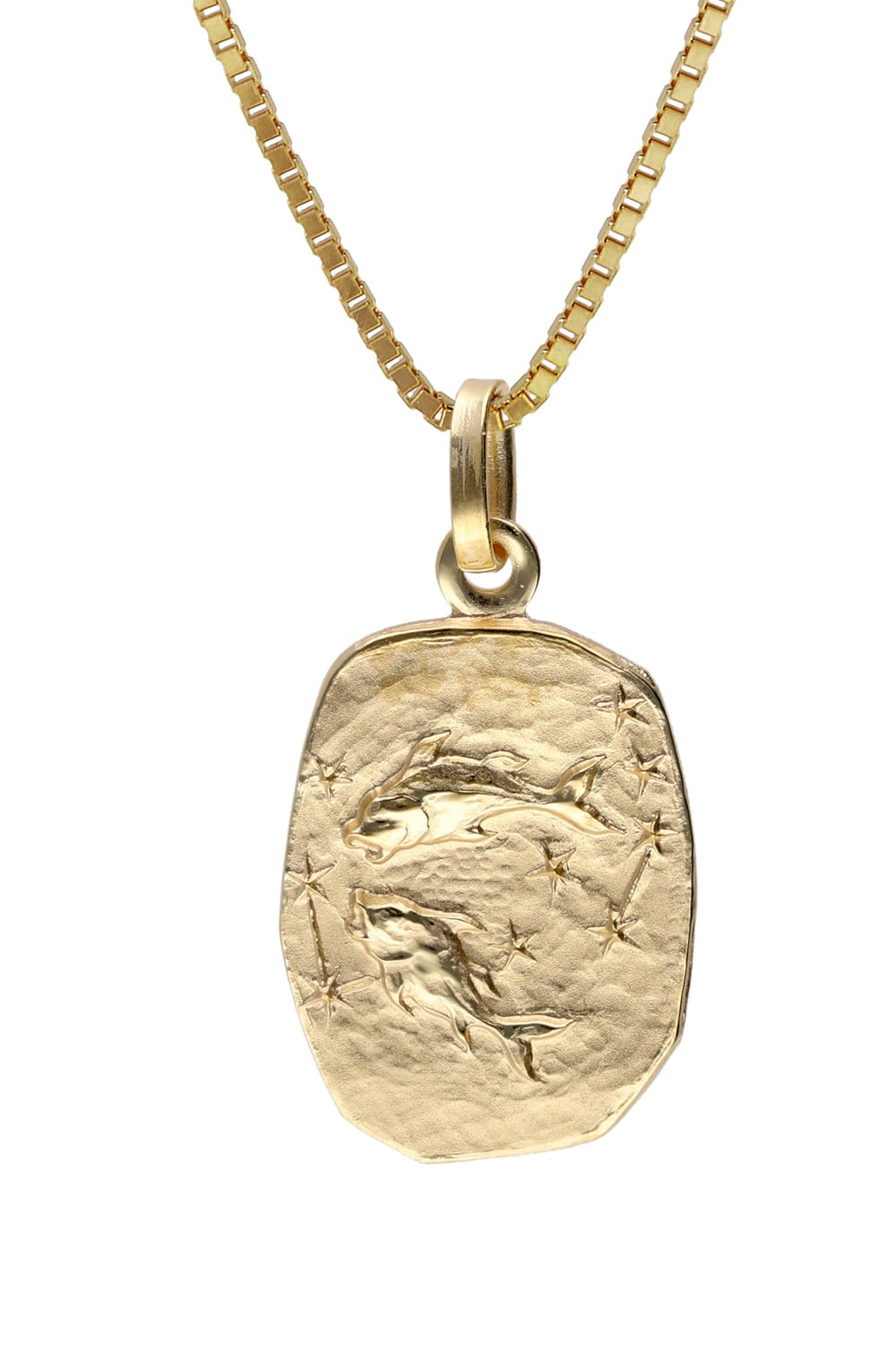 trendor 15382-03 Fische Sternzeichen Gold 333 / 8K mit vergoldeter Silberkette