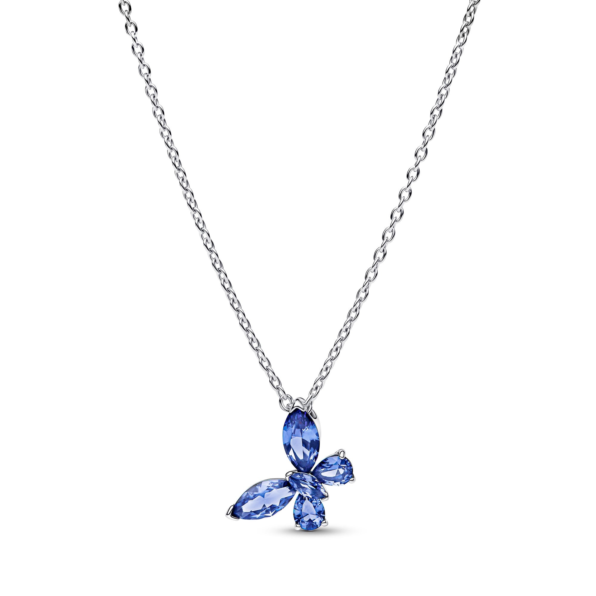 Pandora 394232C01-45 Damen-Halskette Silber Schmetterling Blau