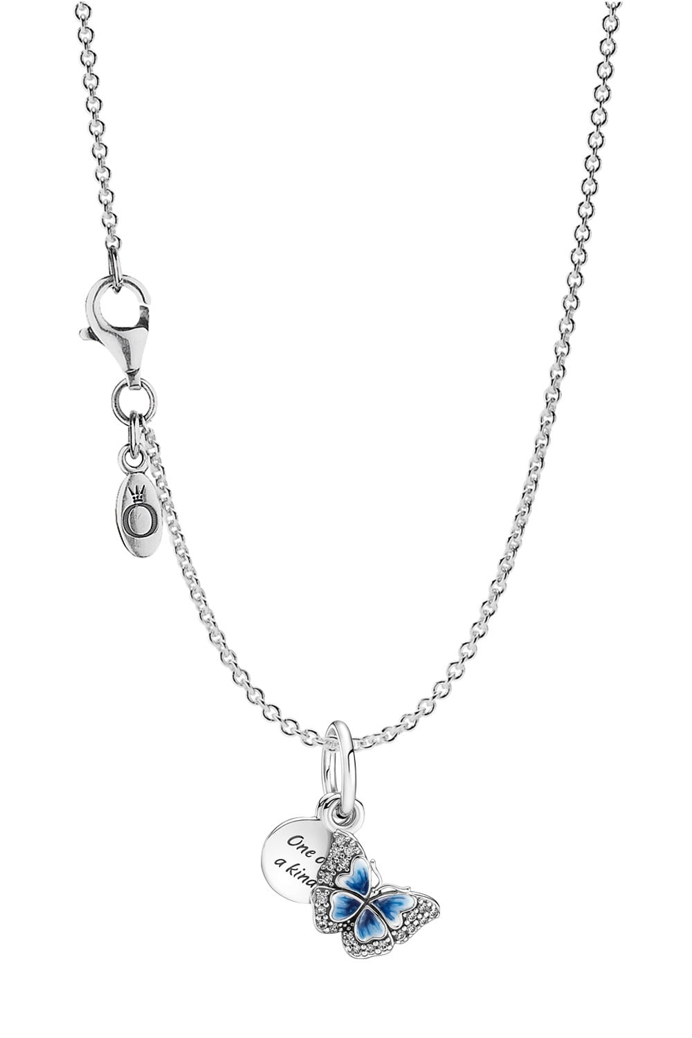 Pandora 41757 Damen-Halskette 925 Silber Blauer Schmetterling