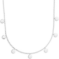 Xenox Damen Halskette mit kleinen Coin Anhänger Silber XS3696