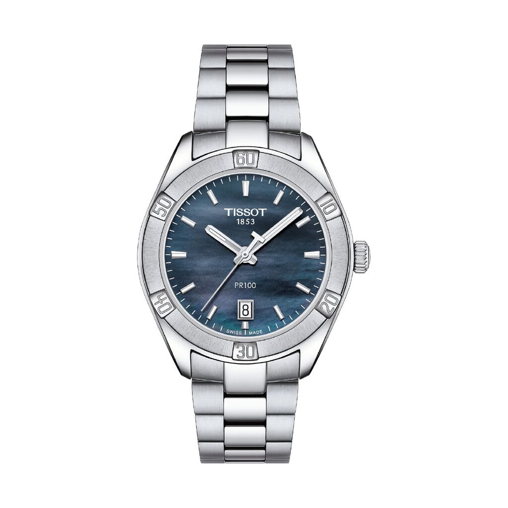 🦚 Tissot Damenuhr PR 100 Sport Chic T1019101112100, Uhr ohne Stein