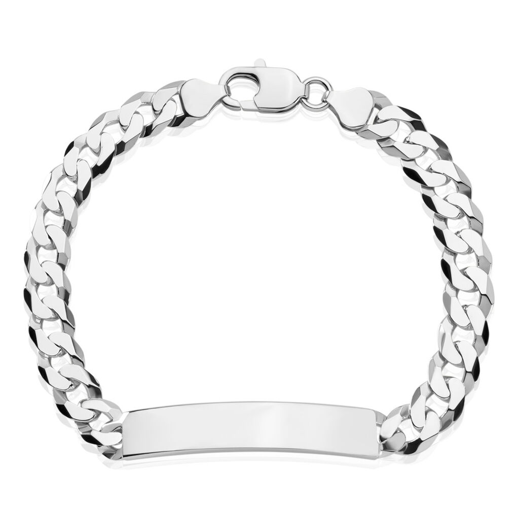 🦚 PANZER S ID Herren ID Armband Silber 925 B 8 mm, ID Armband ohne Stein