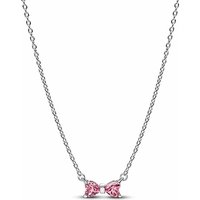 Pandora Damen-Halskette Schleife Pink Silber 394235C01-45