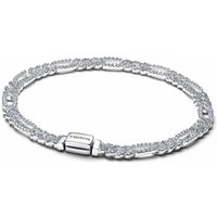 Pandora Damenarmband Silber Ovale Panzerkette mit Zirkonia 594227C01-18