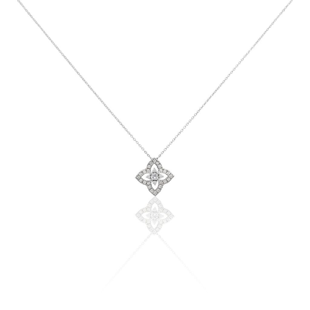 🦚 MINA Damen Collier Silber 925 Zirkonia Weiß 0,36 ct Schmetterling, Collier mit Stein