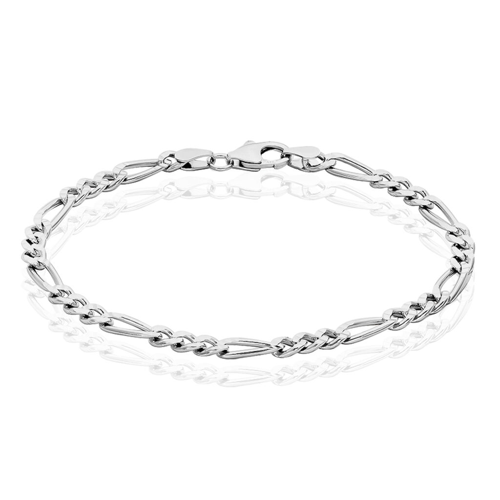 🦚 FIGARO S 1 Damen Armkette Silber 925 B 2 mm, Armkette ohne Stein