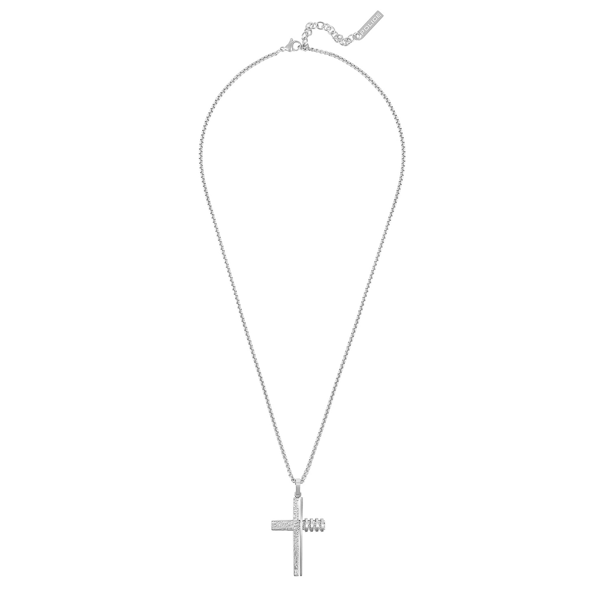 Police PEAGN0078801 Herren-Halskette Crosstone Edelstahl Kreuz
