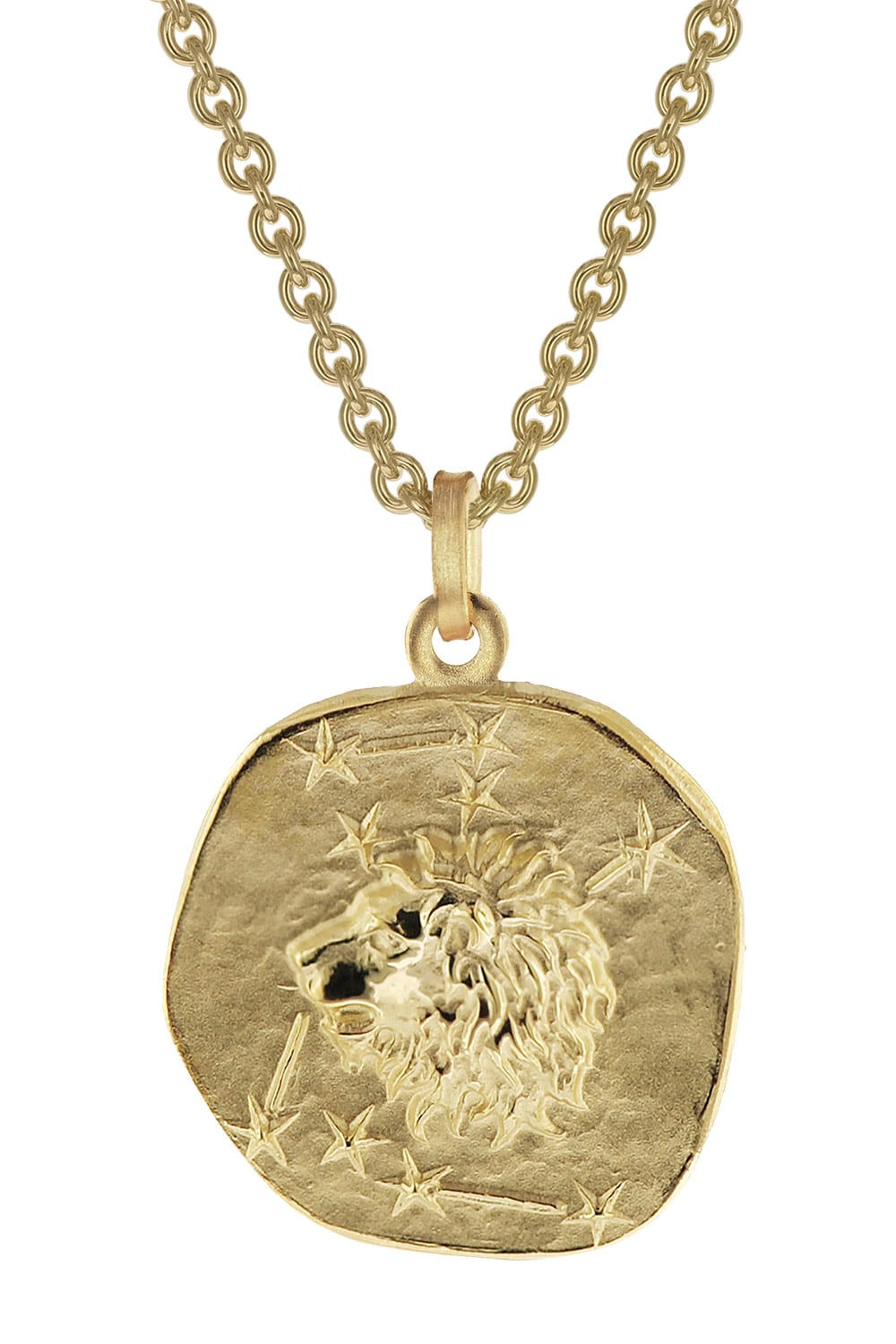 trendor 39070-08 Löwe Sternzeichen Ø 20 mm Herren-Halskette Gold auf Silber