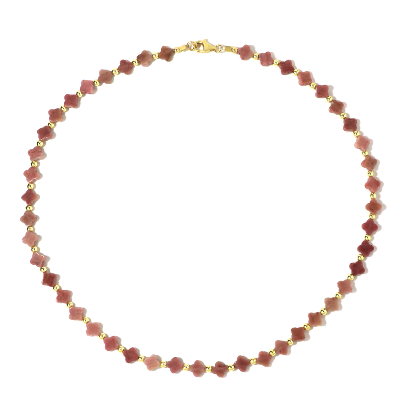 Rhodochrosit-Silberhalskette
