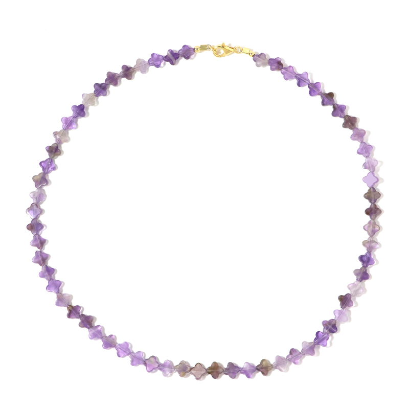 Sambia-Amethyst-Silberhalskette