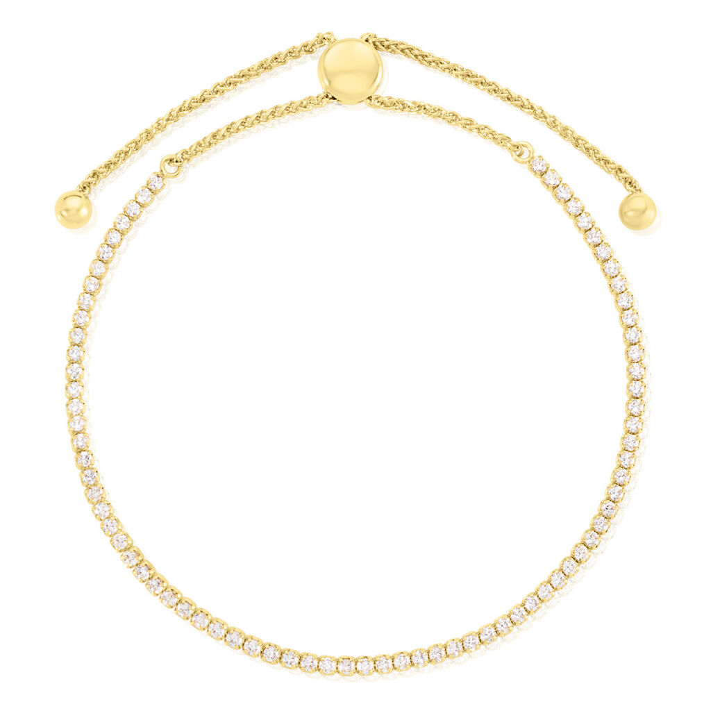 🦚 TALIA Damen Armband Silber vergoldet 925 Zirkonia Weiß 2,17 ct, Armband mit Stein