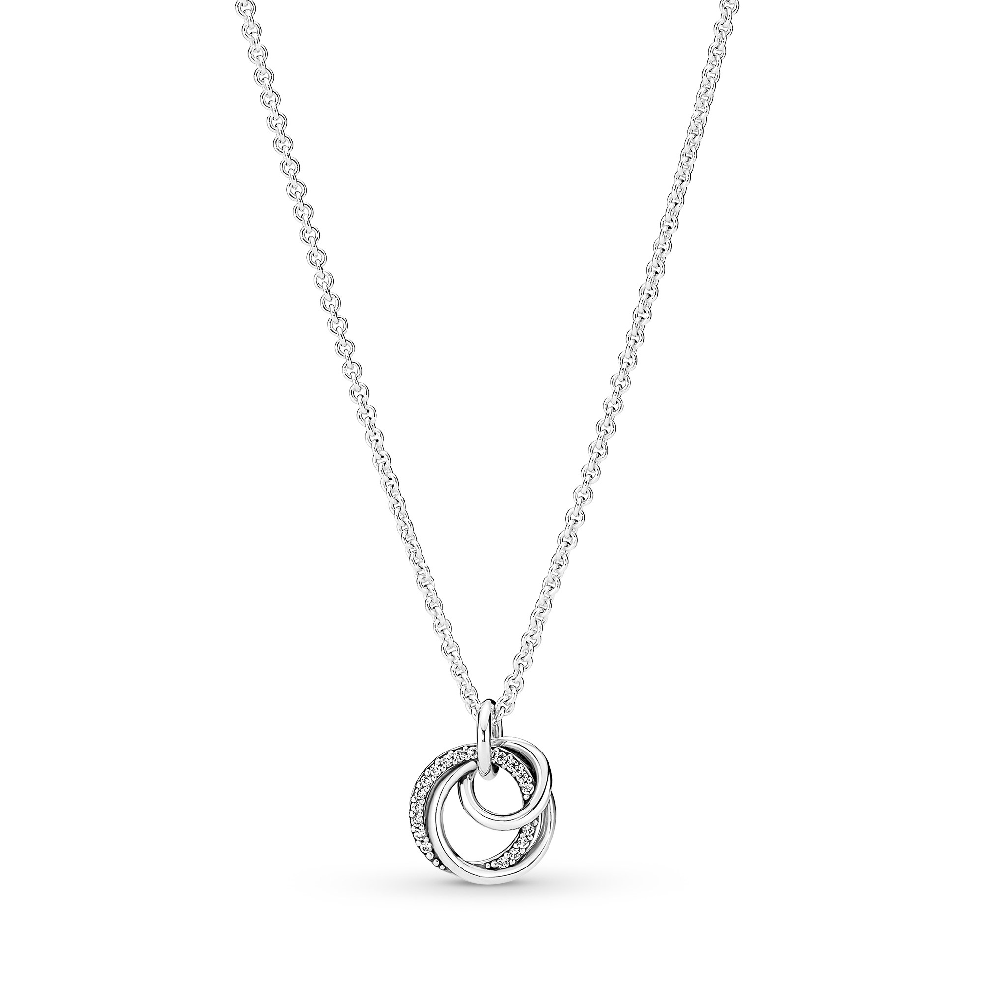 Pandora 391455C01-60 Damenkette 925 Silber Immer Von Familie Umgeben