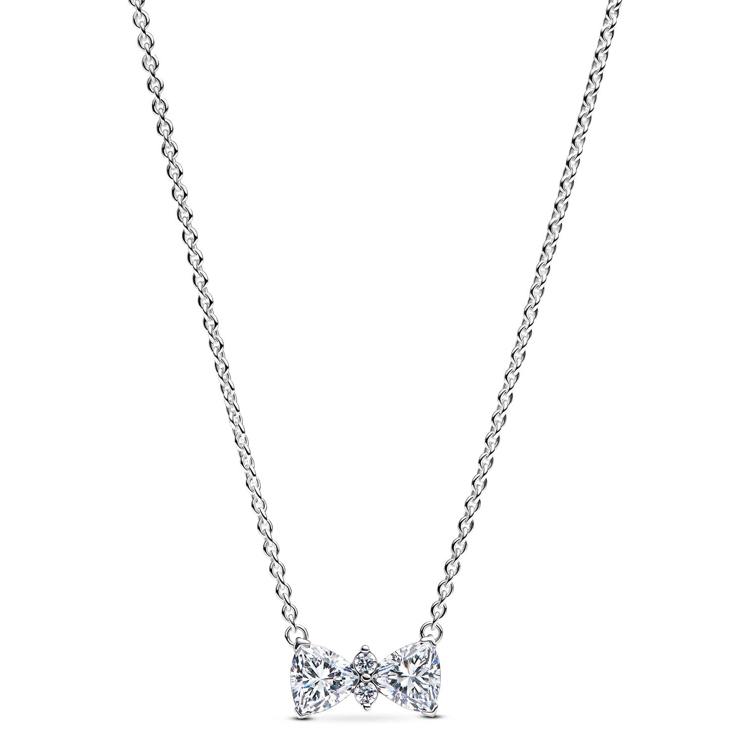 Pandora 393509C01-45 Damen-Halskette Funkelnde Schleife Silber
