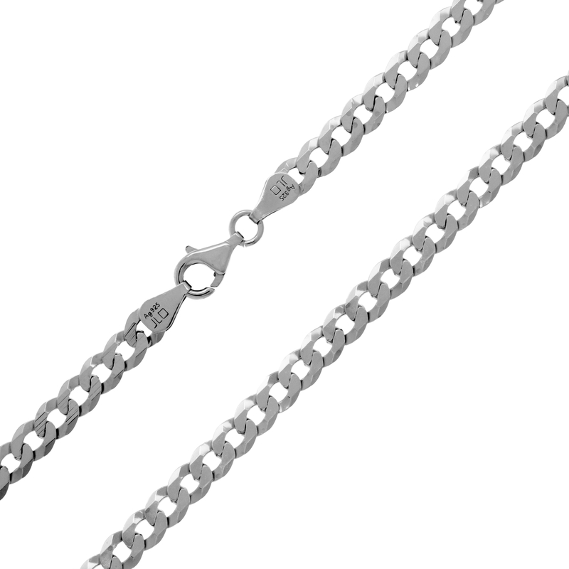 Silber-Panzerkette - 14,37 g - 55 cm