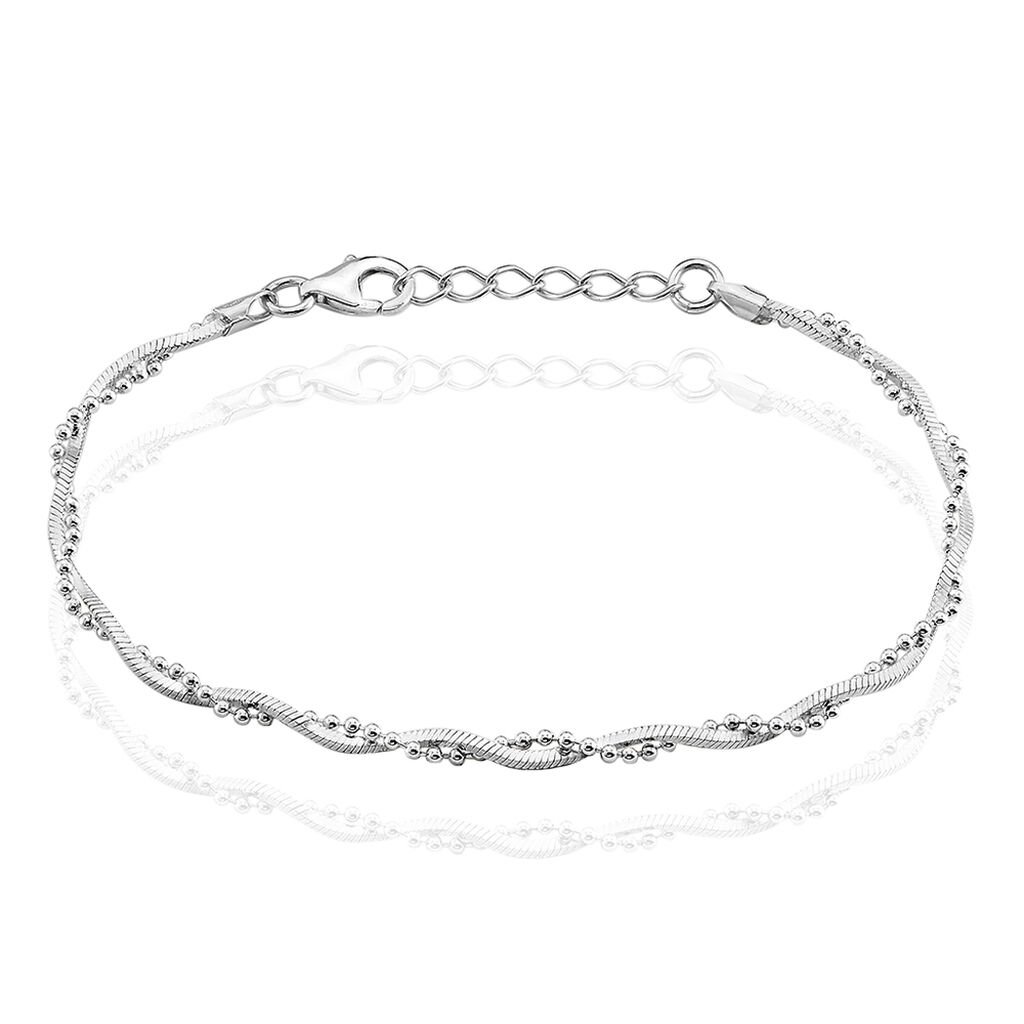 🦚 CATHEL Damen Armband Silber 925 Ball, Armband ohne Stein