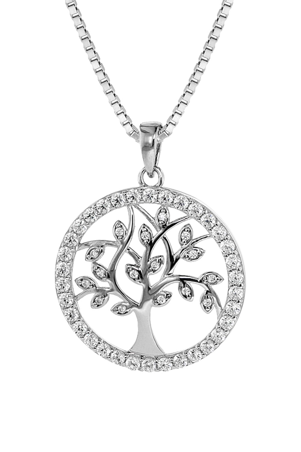 trendor 08544 Lebensbaum Anhänger mit Venezianer Kette 925 Silber