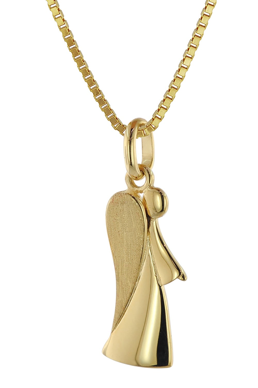 trendor 39630 Engel-Anhänger Gold 333 (8 Karat) mit vergoldeter Kette
