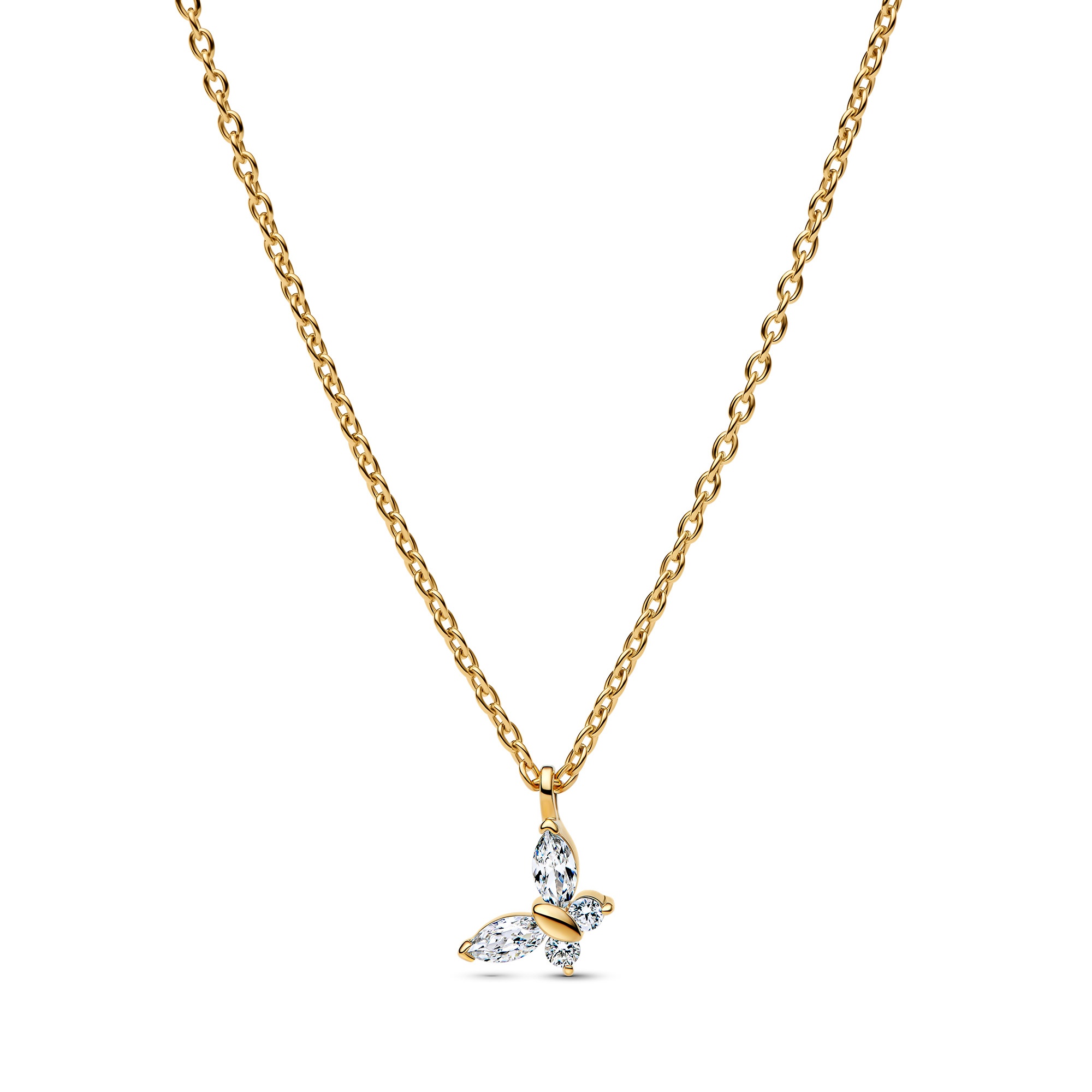 Pandora 364267C01-45 Damen-Kette Schmetterling Goldfarben