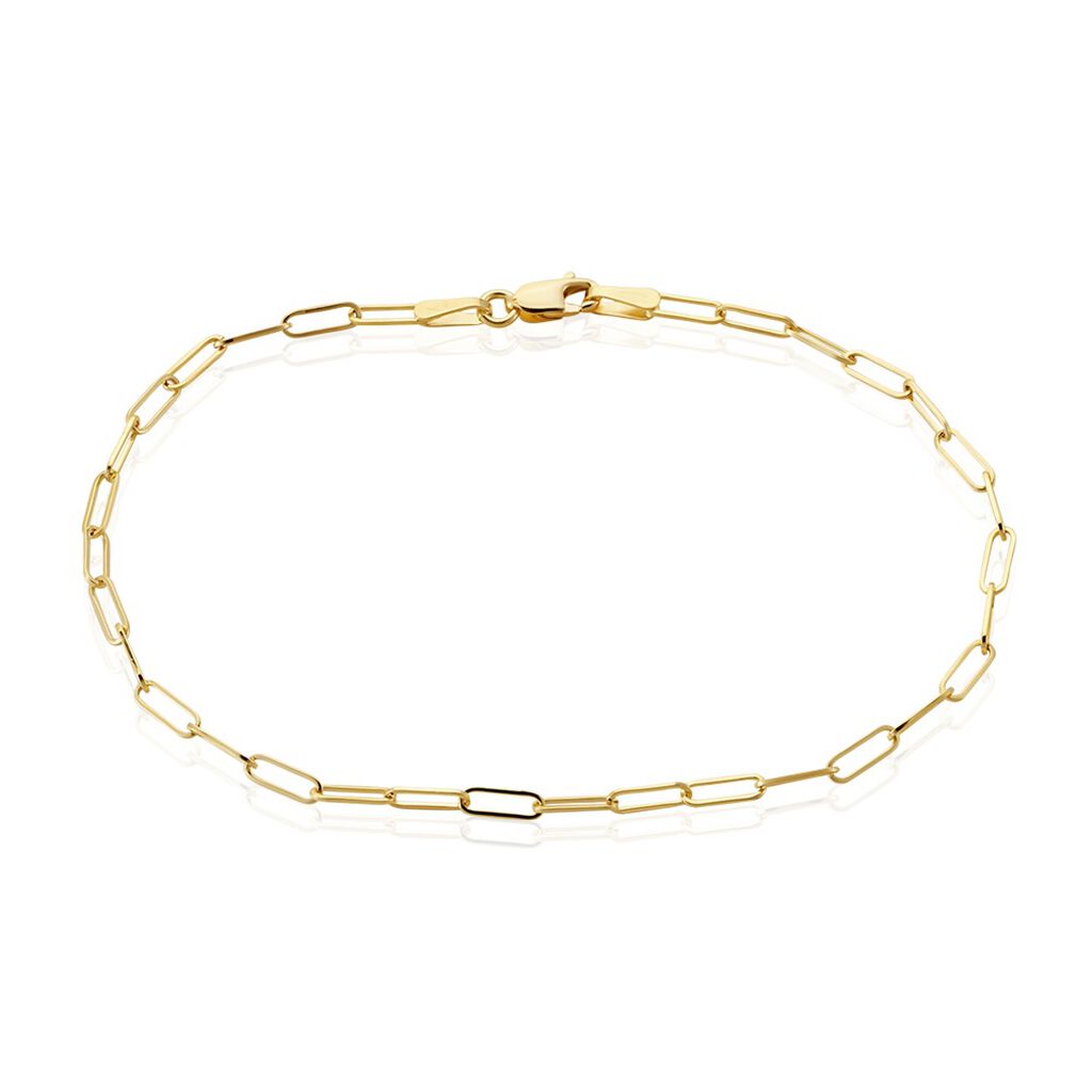 🦚 MENDA Damen Armband Gold 375 (9 Karat) B 2,1 mm, Armband ohne Stein