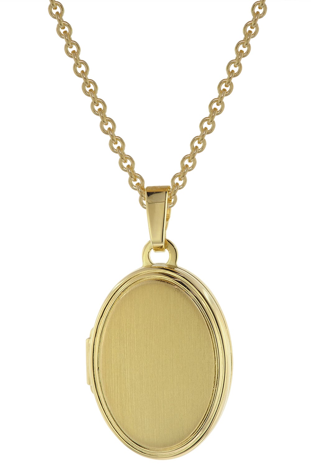 trendor 75745 Damen Medaillon mit Halskette Gold auf Silber 925