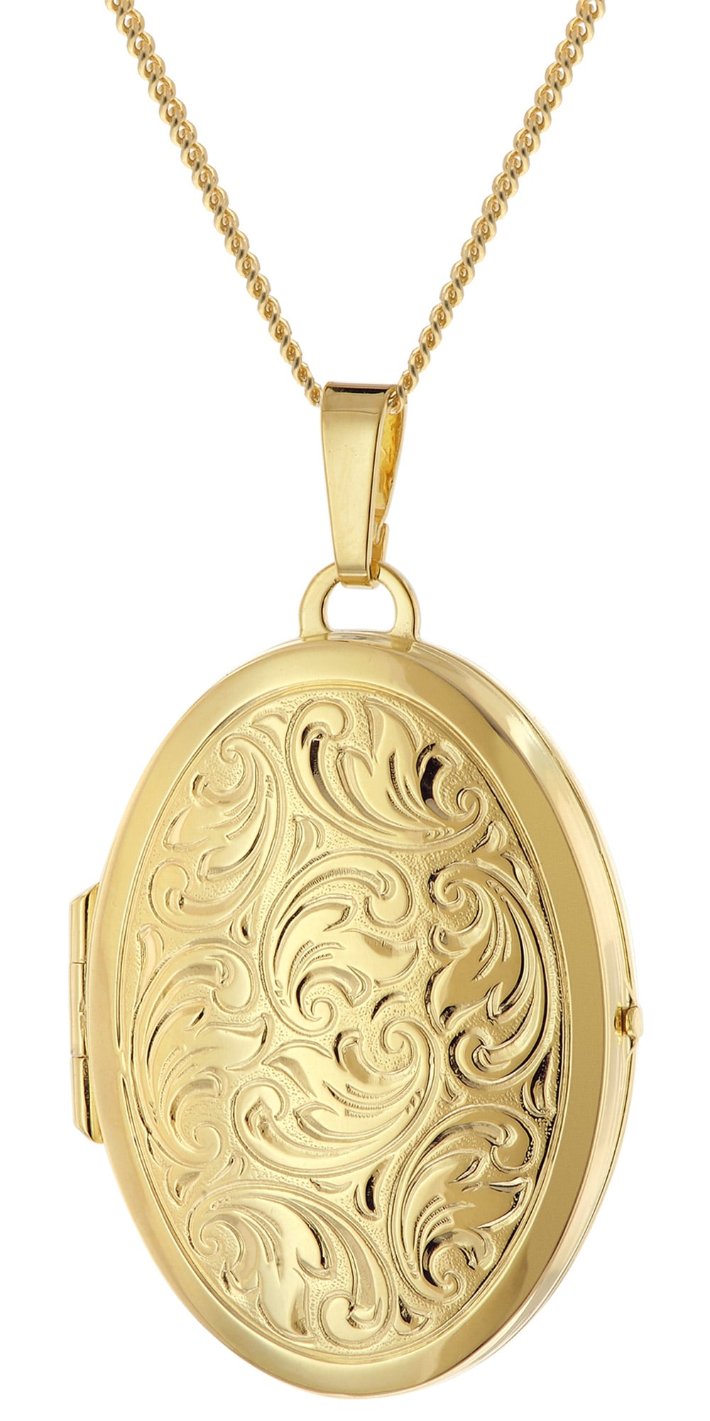 trendor 15548 Damen-Kette mit Medaillon 925 Silber vergoldet