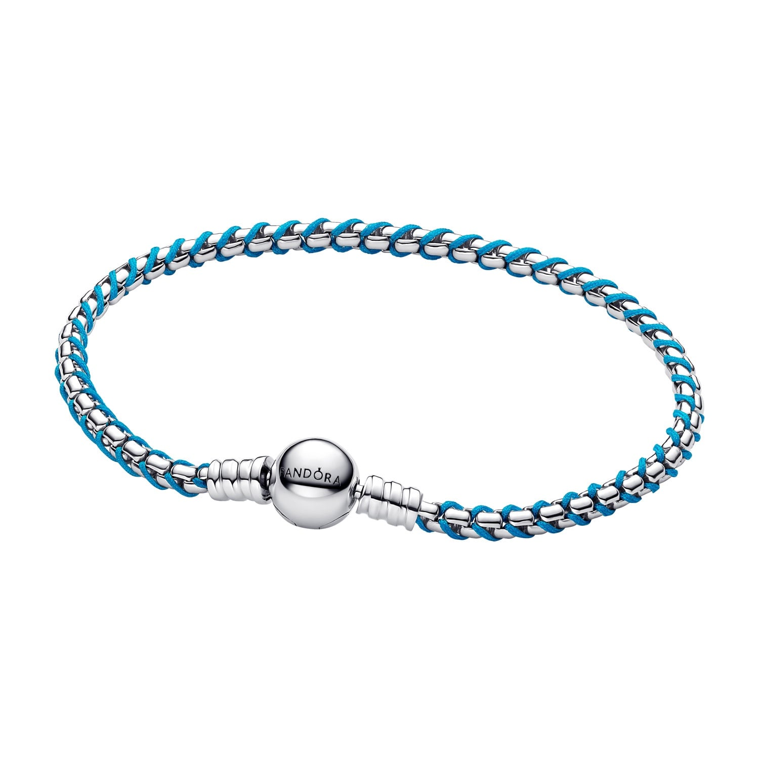 Pandora 593816C01 Damen-Silberarmband Veneziakette Türkis