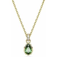 Swarovski Damen Halskette mit Tropfen grün Anhänger Gold 5648751