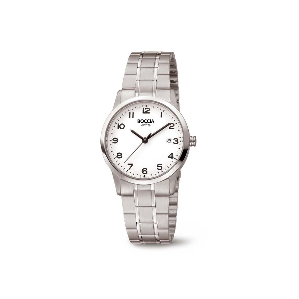 🦚 Boccia Damenuhr Titanium 3302-01 Quarz, Uhr ohne Stein