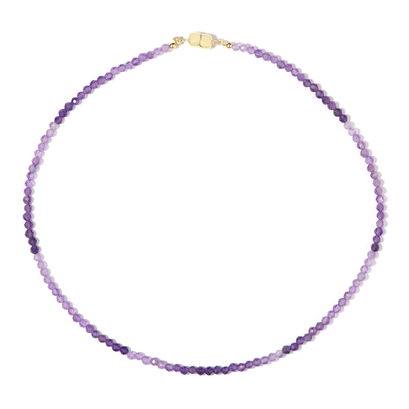 Uruguay-Amethyst-Silberhalskette (Adela Silber)