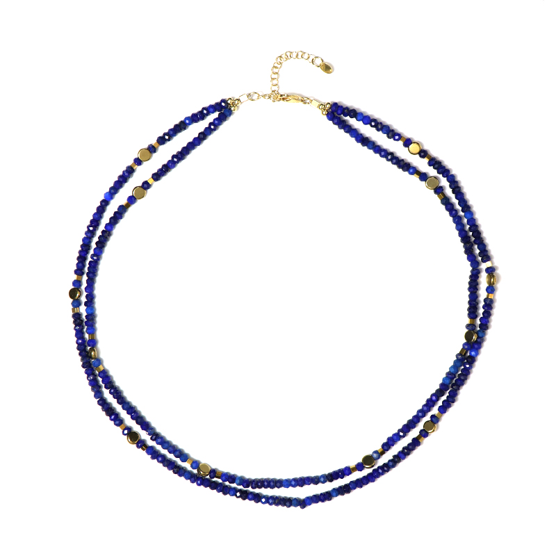 Lapislazuli-Silberhalskette (Riya)