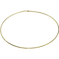 Halsreif Omega 1mm - 50cm - 585 Gelbgold mit Schraubverschluss