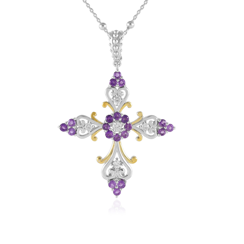 Sambia-Amethyst-Silberhalskette (Dallas Prince Designs)